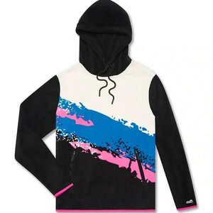 NWT CHUBBIES The Retro Splash Fleece Hoodie Size Small Super Soft